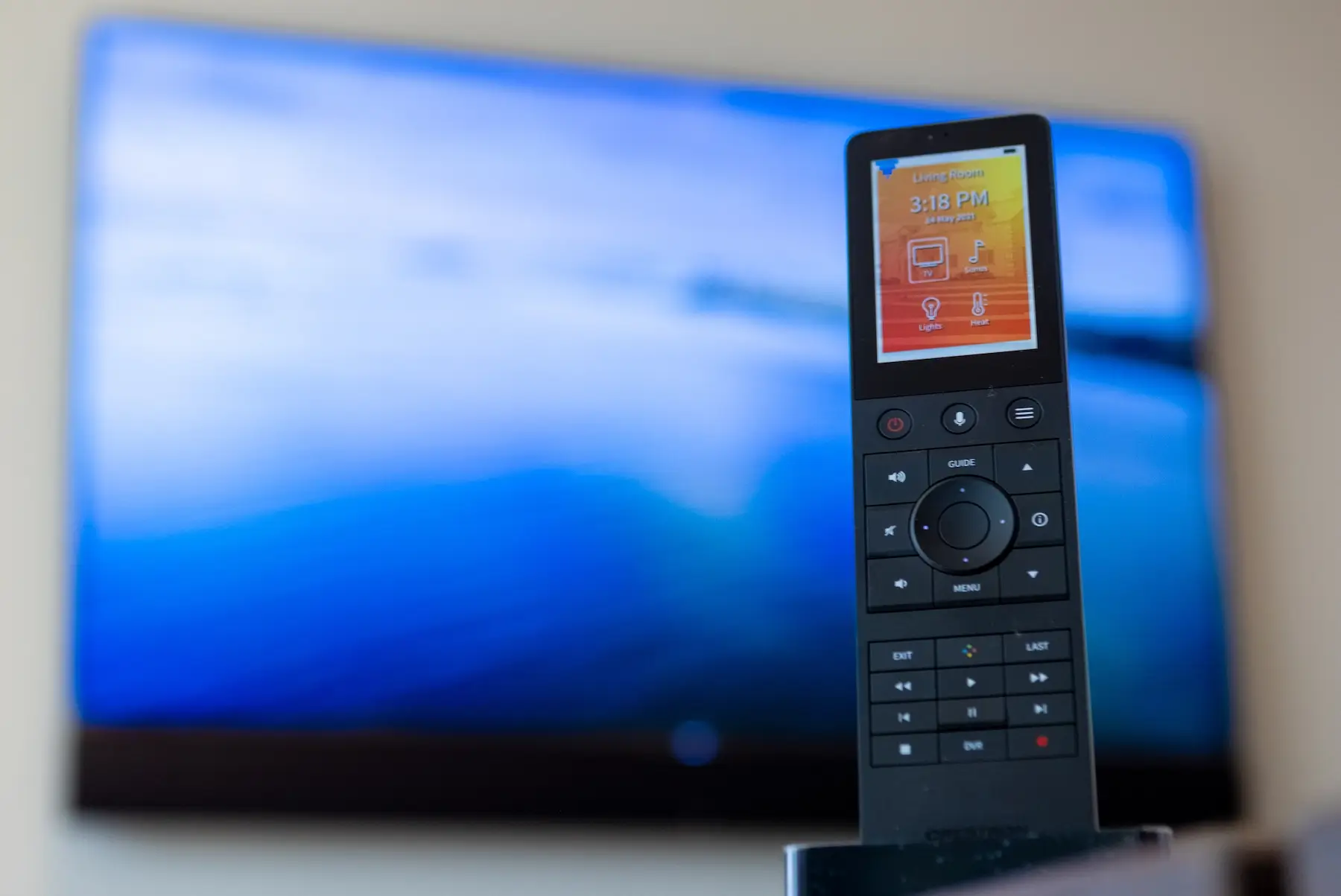 Lutron installation in Cumbria – smart home controller Smart home controller in a Cumbria property featuring Lutron installation