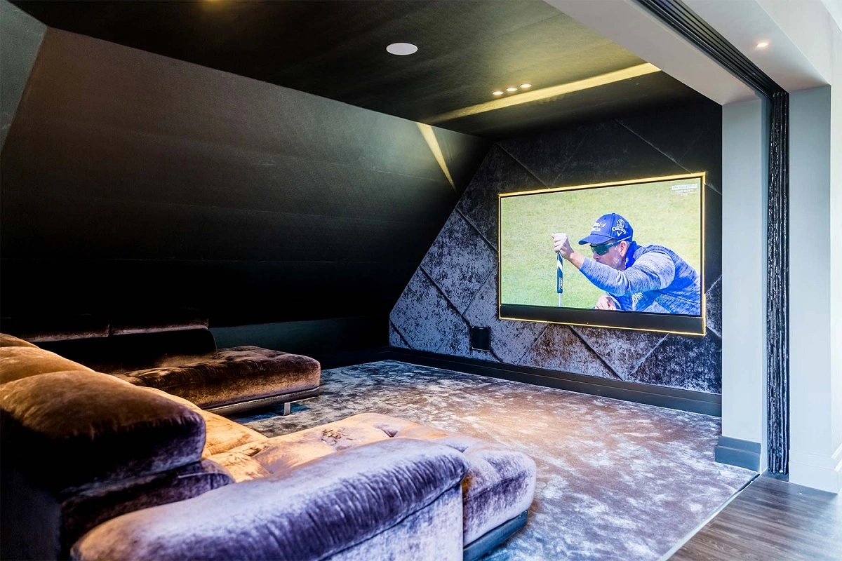 Comparison of a TV room, media room, and home cinema setup